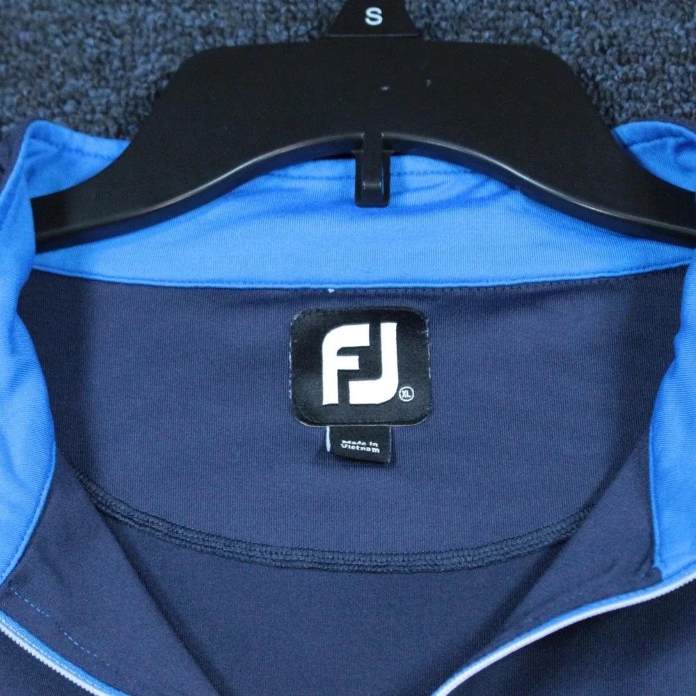 FootJoy Golf Vest Mens XL 1/4 Zip Pullover Navy Blue Performance Nylon Spandex